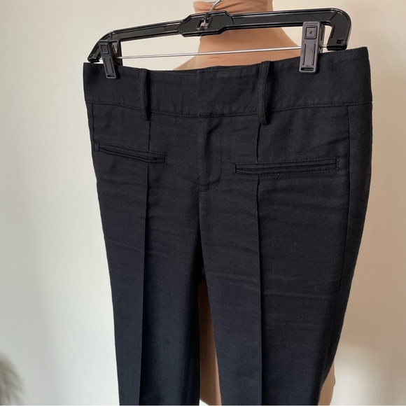 Helmut Lang Women’s Wool Cotton Black Low Rise Trouser Pants D06HW217 EUC Size 0 - Picture 3 of 8